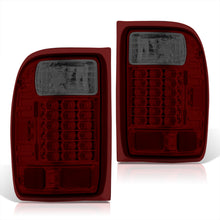 Load image into Gallery viewer, Ford Ranger 1993-1999 LED Tail Lights Chrome Housing Red Smoke Len