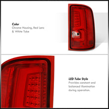 Load image into Gallery viewer, GMC Sierra 1500 2007-2013 / 2500HD 3500HD 2007-2014 LED Bar Tail Lights Chrome Housing Red Len White Tube (Excluding OEM LED & Dually Models)