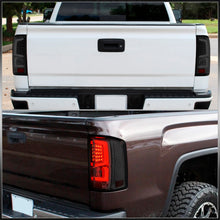Load image into Gallery viewer, GMC Sierra 1500 2007-2013 / 2500HD 3500HD 2007-2014 LED Bar Tail Lights Chrome Housing Smoke Len White Tube (Excluding OEM LED & Dually Models)