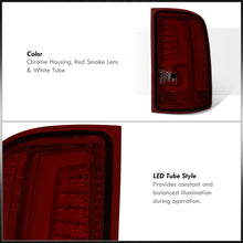 Load image into Gallery viewer, GMC Sierra 1500 2007-2013 / 2500HD 3500HD 2007-2014 LED Bar Tail Lights Chrome Housing Red Smoke Len White Tube (Excluding OEM LED & Dually Models)