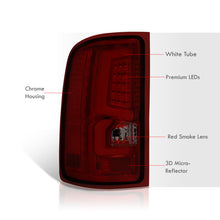 Load image into Gallery viewer, GMC Sierra 1500 2007-2013 / 2500HD 3500HD 2007-2014 LED Bar Tail Lights Chrome Housing Red Smoke Len White Tube (Excluding OEM LED & Dually Models)