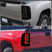 Load image into Gallery viewer, GMC Sierra 1500 2007-2013 / 2500HD 3500HD 2007-2014 LED Bar Tail Lights Black Housing Smoke Len White Tube (Excluding OEM LED & Dually Models)