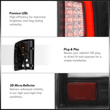 Load image into Gallery viewer, GMC Sierra 1500 2500HD 3500HD 2014-2018 LED Bar Tail Lights Black Housing Clear Len White Tube (Excluding OEM LED & Dually Models)