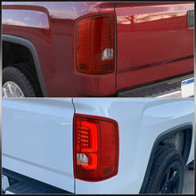 Load image into Gallery viewer, GMC Sierra 1500 2500HD 3500HD 2014-2018 LED Bar Tail Lights Chrome Housing Red Len White Tube (Excluding OEM LED & Dually Models)