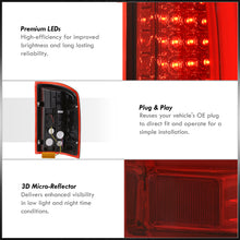 Load image into Gallery viewer, GMC Sierra 1500 2500HD 3500HD 2014-2018 LED Bar Tail Lights Chrome Housing Red Len White Tube (Excluding OEM LED & Dually Models)