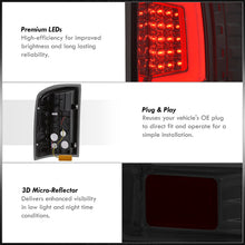 Load image into Gallery viewer, GMC Sierra 1500 2500HD 3500HD 2014-2018 LED Bar Tail Lights Chrome Housing Smoke Len White Tube (Excluding OEM LED & Dually Models)