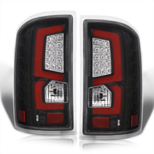 Load image into Gallery viewer, GMC Sierra 1500 2500HD 3500HD 2014-2018 LED Bar Tail Lights Black Housing Clear Len Red Tube (Excluding OEM LED & Dually Models)