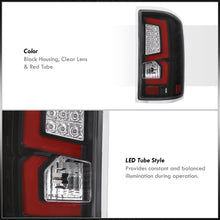 Load image into Gallery viewer, GMC Sierra 1500 2500HD 3500HD 2014-2018 LED Bar Tail Lights Black Housing Clear Len Red Tube (Excluding OEM LED & Dually Models)