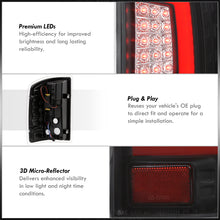 Load image into Gallery viewer, GMC Sierra 1500 2500HD 3500HD 2014-2018 LED Bar Tail Lights Black Housing Clear Len Red Tube (Excluding OEM LED & Dually Models)