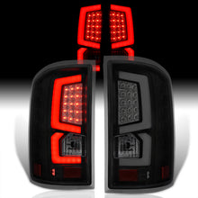 Load image into Gallery viewer, GMC Sierra 1500 2500HD 3500HD 2014-2018 LED Bar Tail Lights Black Housing Smoke Len White Tube (Excluding OEM LED & Dually Models)