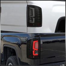 Load image into Gallery viewer, GMC Sierra 1500 2500HD 3500HD 2014-2018 LED Bar Tail Lights Black Housing Smoke Len White Tube (Excluding OEM LED & Dually Models)