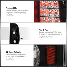 Load image into Gallery viewer, Chevrolet Suburban Tahoe 2000-2006 / GMC Yukon XL 2000-2006 / Yukon Denali 2001-2006 LED Tail Lights Black Housing Clear Len (Excluding Barn Door Trunks)