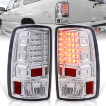 Load image into Gallery viewer, Chevrolet Suburban Tahoe 2000-2006 / GMC Yukon XL 2000-2006 / Yukon Denali 2001-2006 LED Tail Lights Chrome Housing Clear Len (Excluding Barn Door Trunks)