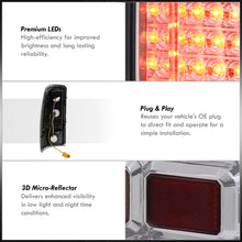 Load image into Gallery viewer, Chevrolet Suburban Tahoe 2000-2006 / GMC Yukon XL 2000-2006 / Yukon Denali 2001-2006 LED Tail Lights Chrome Housing Clear Len (Excluding Barn Door Trunks)