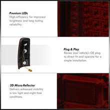 Load image into Gallery viewer, Chevrolet Suburban Tahoe 2000-2006 / GMC Yukon XL 2000-2006 / Yukon Denali 2001-2006 LED Tail Lights Chrome Housing Red Smoke Len (Excluding Barn Door Trunks)