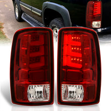 Load image into Gallery viewer, Chevrolet Suburban Tahoe 2000-2006 / GMC Yukon XL 2000-2006 / Yukon Denali 2001-2006 LED Bar Tail Lights Chrome Housing Red Len White Tube (Excluding Barn Door Trunks)