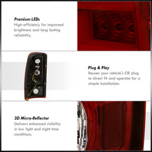 Load image into Gallery viewer, Chevrolet Suburban Tahoe 2000-2006 / GMC Yukon XL 2000-2006 / Yukon Denali 2001-2006 LED Bar Tail Lights Chrome Housing Red Len White Tube (Excluding Barn Door Trunks)