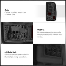 Load image into Gallery viewer, Chevrolet Suburban Tahoe 2000-2006 / GMC Yukon XL 2000-2006 / Yukon Denali 2001-2006 LED Bar Tail Lights Chrome Housing Smoke Len White Tube (Excluding Barn Door Trunks)