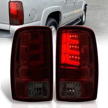 Load image into Gallery viewer, Chevrolet Suburban Tahoe 2000-2006 / GMC Yukon XL 2000-2006 / Yukon Denali 2001-2006 LED Bar Tail Lights Chrome Housing Red Smoke Len White Tube (Excluding Barn Door Trunks)