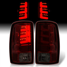 Load image into Gallery viewer, Chevrolet Suburban Tahoe 2000-2006 / GMC Yukon XL 2000-2006 / Yukon Denali 2001-2006 LED Bar Tail Lights Chrome Housing Red Smoke Len White Tube (Excluding Barn Door Trunks)
