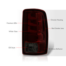 Load image into Gallery viewer, Chevrolet Suburban Tahoe 2000-2006 / GMC Yukon XL 2000-2006 / Yukon Denali 2001-2006 LED Bar Tail Lights Chrome Housing Red Smoke Len White Tube (Excluding Barn Door Trunks)
