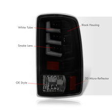 Load image into Gallery viewer, Chevrolet Suburban Tahoe 2000-2006 / GMC Yukon XL 2000-2006 / Yukon Denali 2001-2006 LED Bar Tail Lights Black Housing Smoke Len White Tube (Excluding Barn Door Trunks)