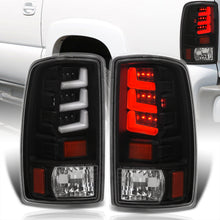 Load image into Gallery viewer, Chevrolet Suburban Tahoe 2000-2006 / GMC Yukon XL 2000-2006 / Yukon Denali 2001-2006 LED Bar Tail Lights Black Housing Clear Len White Tube (Excluding Barn Door Trunks)