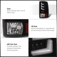 Load image into Gallery viewer, Chevrolet Suburban Tahoe 2000-2006 / GMC Yukon XL 2000-2006 / Yukon Denali 2001-2006 LED Bar Tail Lights Black Housing Clear Len White Tube (Excluding Barn Door Trunks)