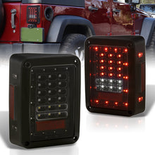 Load image into Gallery viewer, Jeep Wrangler JK 2007-2018 LED Tail Lights Black Housing Clear Len