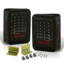 Load image into Gallery viewer, Jeep Wrangler JK 2007-2018 LED Tail Lights Black Housing Clear Len