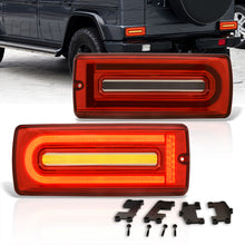 Load image into Gallery viewer, Mercedes Benz G-Class W463 G500 G550 G55 G63 1990-2018 Sequential LED Tail Lights Chrome Housing Red Len (Version 2 - W463 Style)