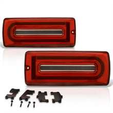 Load image into Gallery viewer, Mercedes Benz G-Class W463 G500 G550 G55 G63 1990-2018 Sequential LED Tail Lights Chrome Housing Red Len (Version 2 - W463 Style)