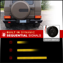 Load image into Gallery viewer, Mercedes Benz G-Class W463 G500 G550 G55 G63 1990-2018 Sequential LED Tail Lights Chrome Housing Red Len (Version 2 - W463 Style)