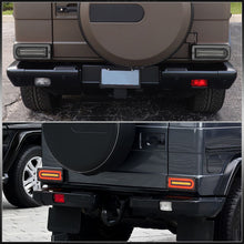 Load image into Gallery viewer, Mercedes Benz G-Class W463 G500 G550 G55 G63 1990-2018 Sequential LED Tail Lights Chrome Housing Smoke Len (Version 2 - W463 Style)