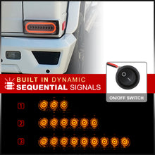 Load image into Gallery viewer, Mercedes Benz G-Class W463 G500 G550 G55 G63 1990-2018 Sequential LED Tail Lights Chrome Housing Smoke Len
