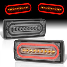 Load image into Gallery viewer, Mercedes Benz G-Class W463 G500 G550 G55 G63 1990-2018 Sequential LED Tail Lights Chrome Housing Smoke Len
