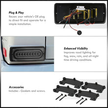 Load image into Gallery viewer, Mercedes Benz G-Class W463 G500 G550 G55 G63 1990-2018 Sequential LED Tail Lights Chrome Housing Smoke Len