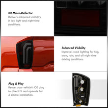 Load image into Gallery viewer, Toyota Tacoma 2016-2023 Sequential LED Bar Tail Lights Black Housing Smoke Len White Tube (Version 2)