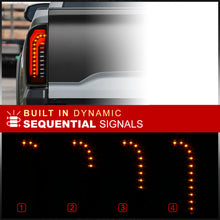 Load image into Gallery viewer, Toyota Tacoma 2016-2023 Sequential LED Bar Tail Lights Black Housing Smoke Len White Tube (Version 2)