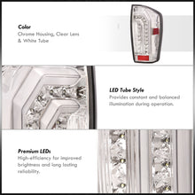 Load image into Gallery viewer, Toyota Tacoma 2016-2023 Sequential LED Bar Tail Lights Chrome Housing Clear Len White Tube (Version 2)