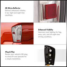 Load image into Gallery viewer, Toyota Tacoma 2016-2023 Sequential LED Bar Tail Lights Chrome Housing Clear Len White Tube (Version 2)