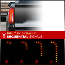 Load image into Gallery viewer, Toyota Tacoma 2016-2023 Sequential LED Bar Tail Lights Chrome Housing Red Len White Tube (Version 2)