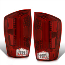 Load image into Gallery viewer, Toyota Tacoma 2016-2023 LED Bar Tail Lights Chrome Housing Red Len White Tube