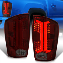 Load image into Gallery viewer, Toyota Tacoma 2016-2023 LED Bar Tail Lights Chrome Housing Red Smoke Len White Tube
