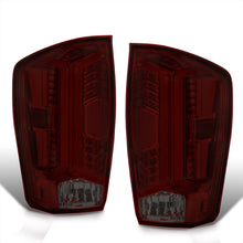 Load image into Gallery viewer, Toyota Tacoma 2016-2023 LED Bar Tail Lights Chrome Housing Red Smoke Len White Tube