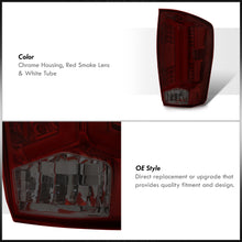 Load image into Gallery viewer, Toyota Tacoma 2016-2023 LED Bar Tail Lights Chrome Housing Red Smoke Len White Tube