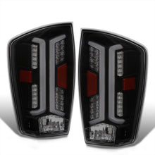 Load image into Gallery viewer, Toyota Tacoma 2016-2023 LED Bar Tail Lights Black Housing Smoke Len White Tube