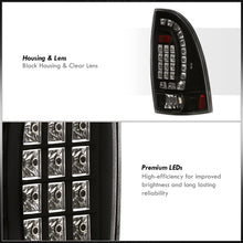 Load image into Gallery viewer, Toyota Tacoma 2005-2015 LED Tail Lights Black Housing Clear Len