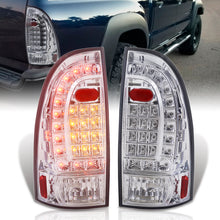 Load image into Gallery viewer, Toyota Tacoma 2005-2015 LED Tail Lights Chrome Housing Clear Len