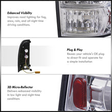 Load image into Gallery viewer, Toyota Tacoma 2005-2015 LED Tail Lights Chrome Housing Clear Len